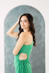 GS Party: Renee One Shoulder Pleated Dress with Cutout Details